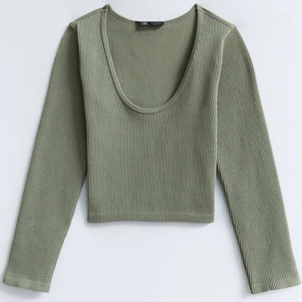 Zara Sage Green Top